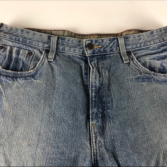 Levis Signature Low Loose Bootcut Distressed Jeans - Picture 3 of 7